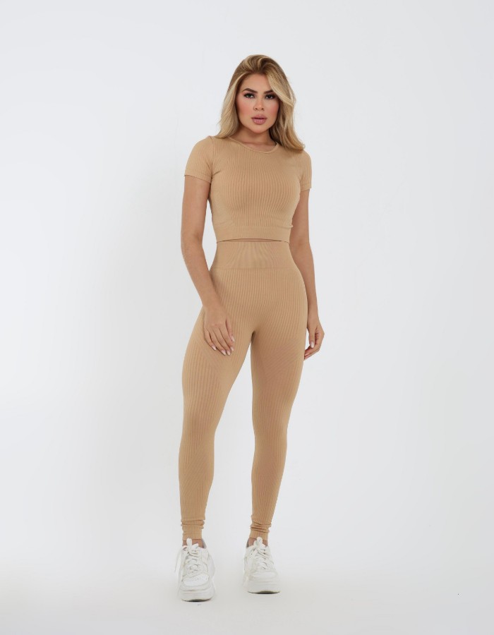 CONJUNTO CALÇA CROPPED MANGA CURTA