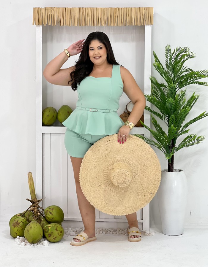 Conjunto Blusa Babado e Short 