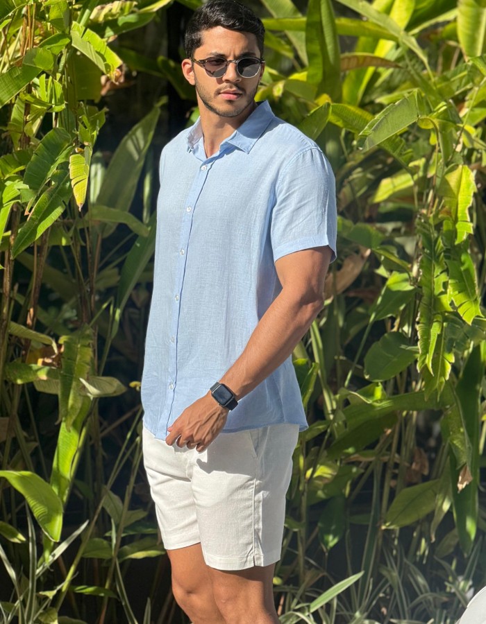 LINHO ITALIANO REGULAR FIT AZUL MAR