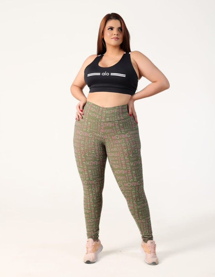 CALÇA INTEIRA PLUS EM JAQUARD