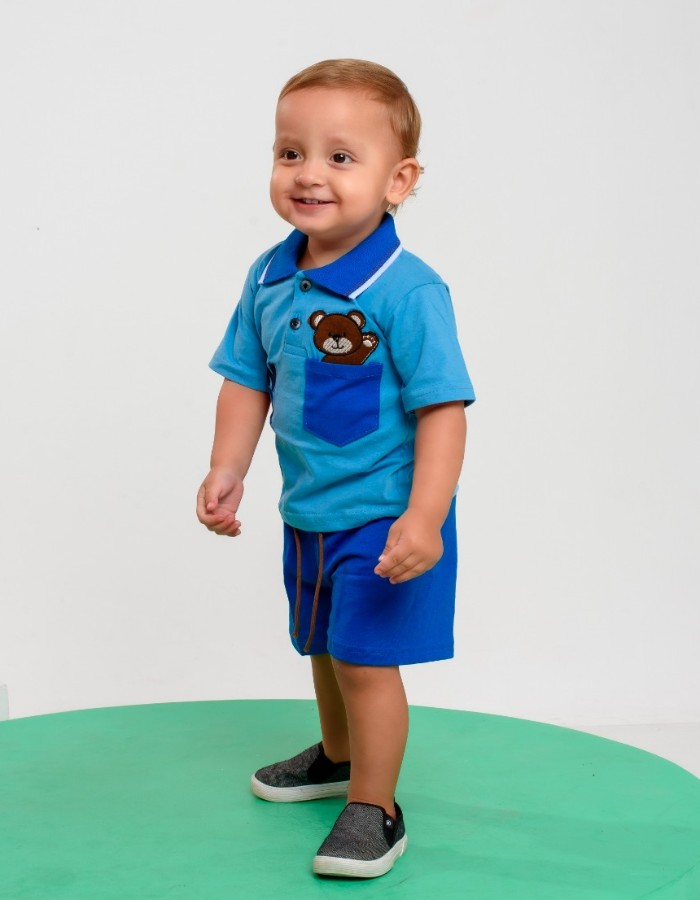 CONJUNTO MOLETINHO TRABALHADO POLO 1 2 4 6