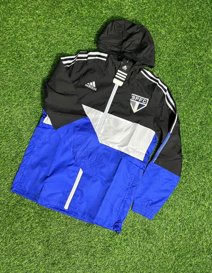 CORTA VENTO SÃO PAULO 22/23 -MASCULINA-PRETO/AZUL