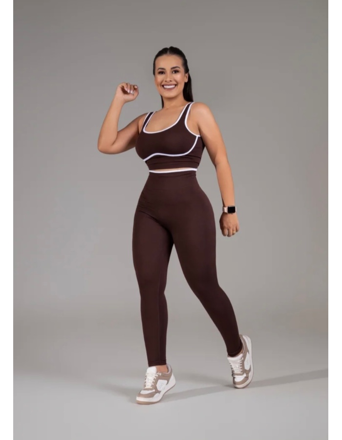 Conj. Calça detalhe viés 