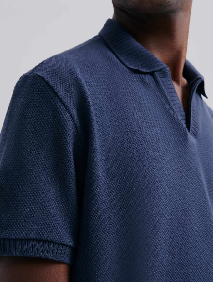 Camisa gola polo V _ HERING 