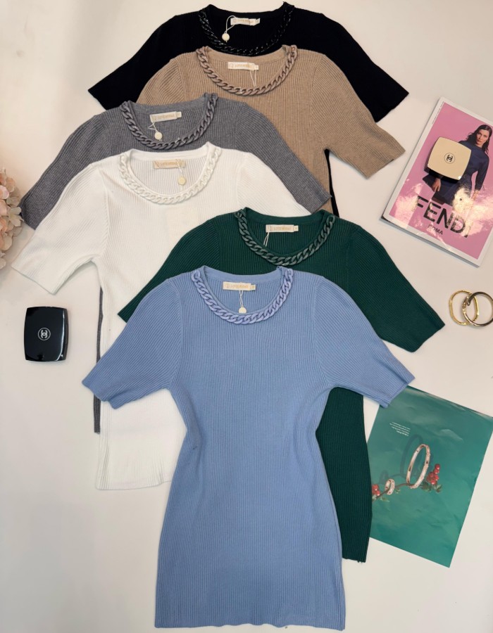 BLUSA TRICO MODAL CORRENTE NA PEÇA 