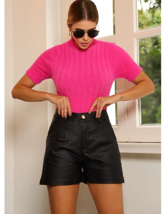 BLUSA TRICO MODAL GOLA ALTA 