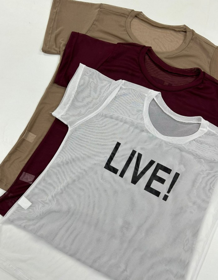 BLUSA DE TULE LIVE PLUS