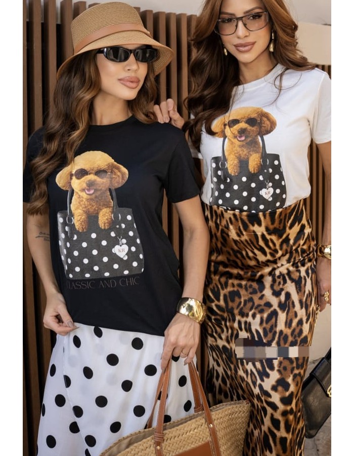 T-SHIRT DE ALGODÃO CLASSIC CHIC