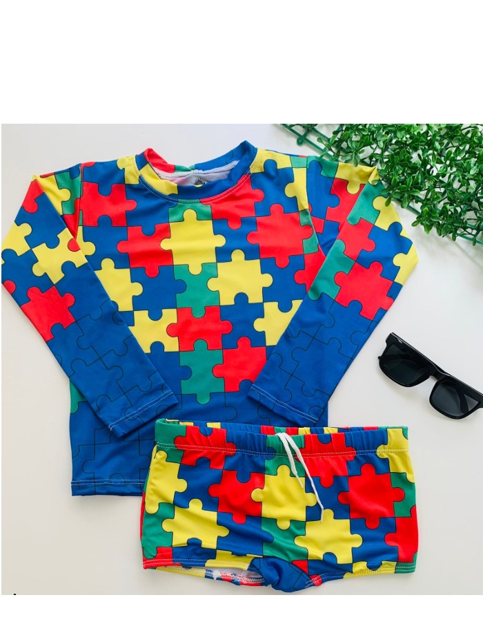 KIT PRAIA TERMICO AUTISMO MENINO