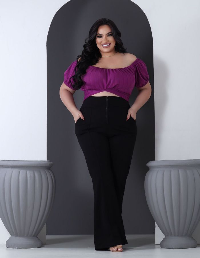 crooped ombro a ombro com amarraçao