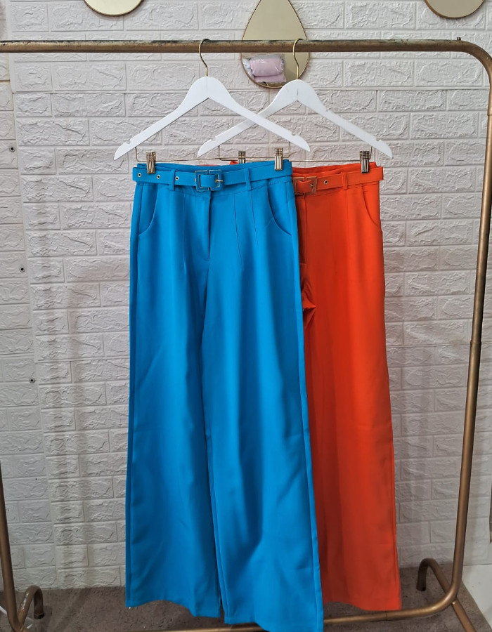 CALÇA ALFAIATARIA PANTALONA COM CINTO 