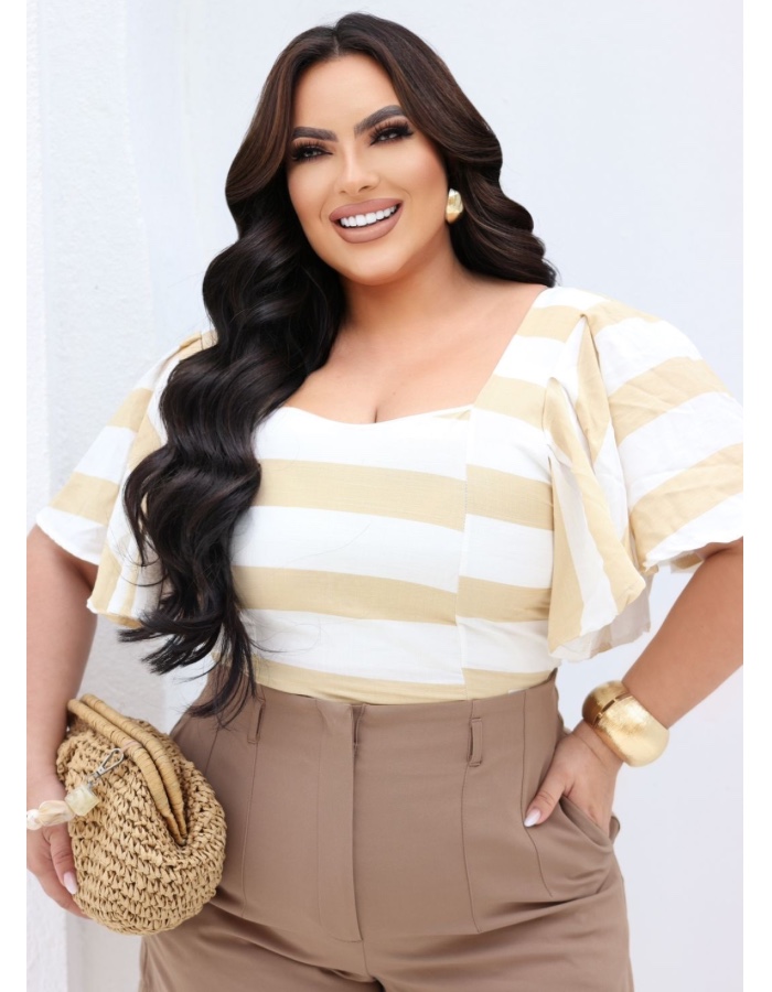 Semi cropped Maila c/ lastex nas costas