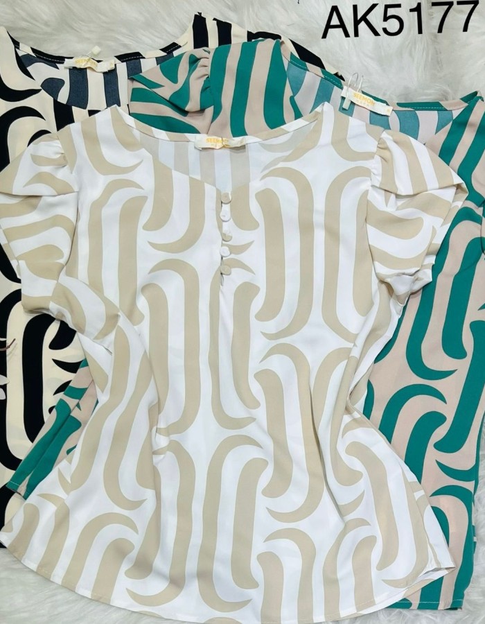 BLUSA CREPE SEDA ESTAMPADA 