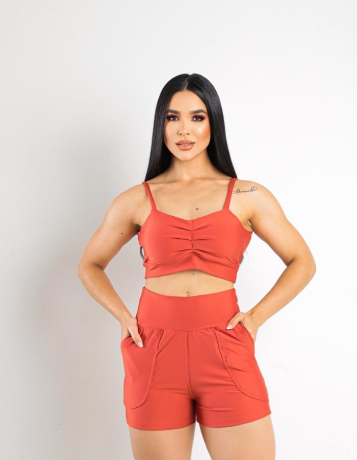 conjunto short e top