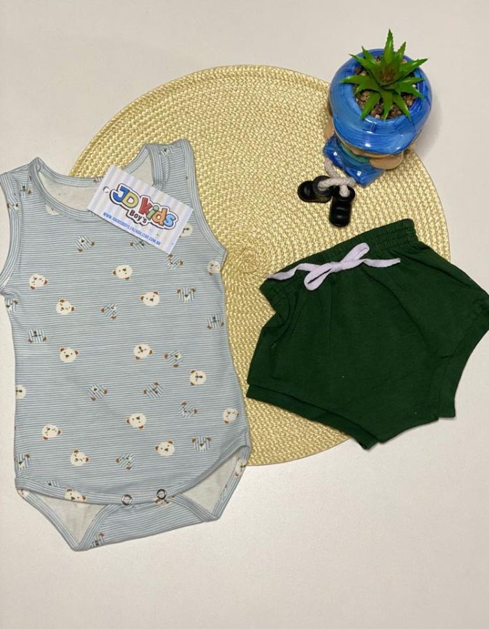 CONJUNTO BODY REGATA +TAPA FRALDA P, M, G, GG