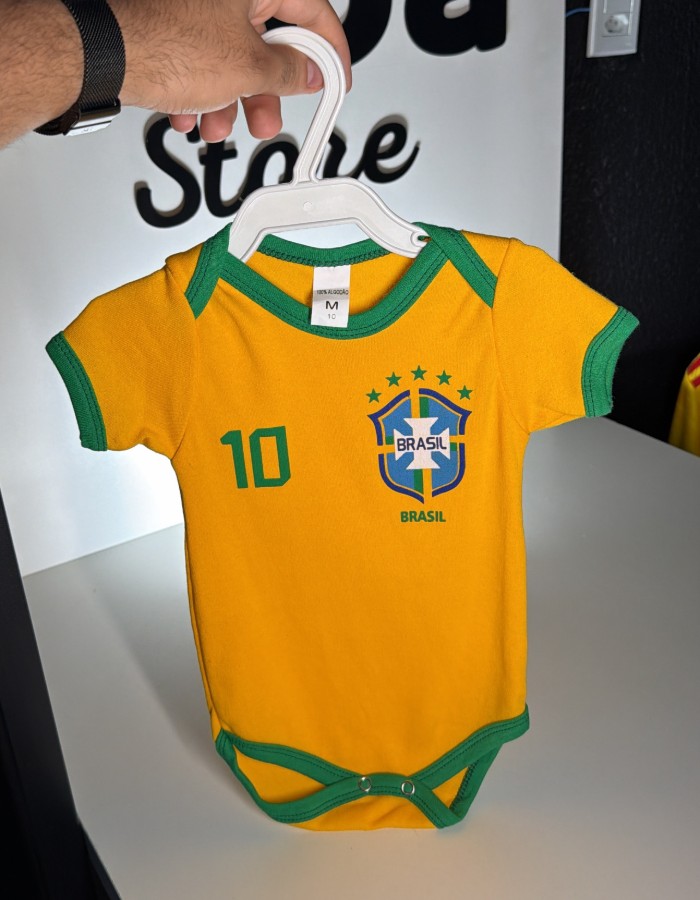 BODY INFANTIL - BRASIL - AMARELA
