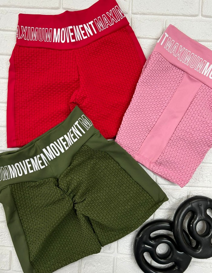 SHORT EMPINA BUMBUM FAIXA MAX EM BROCADO