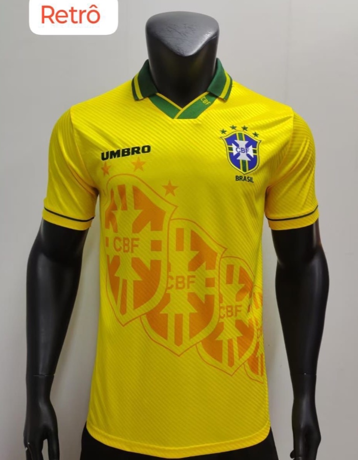 Camisa Retrô 94/95 Seleção Brasileira - Brasil I Masculina - Amarela