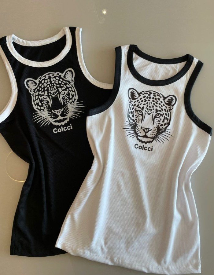 REGATA EM RIBANA CANELADA ONÇA ( COLCCI)