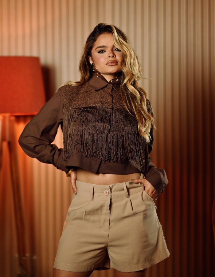 CROOPED BORDADO C/FRANJA