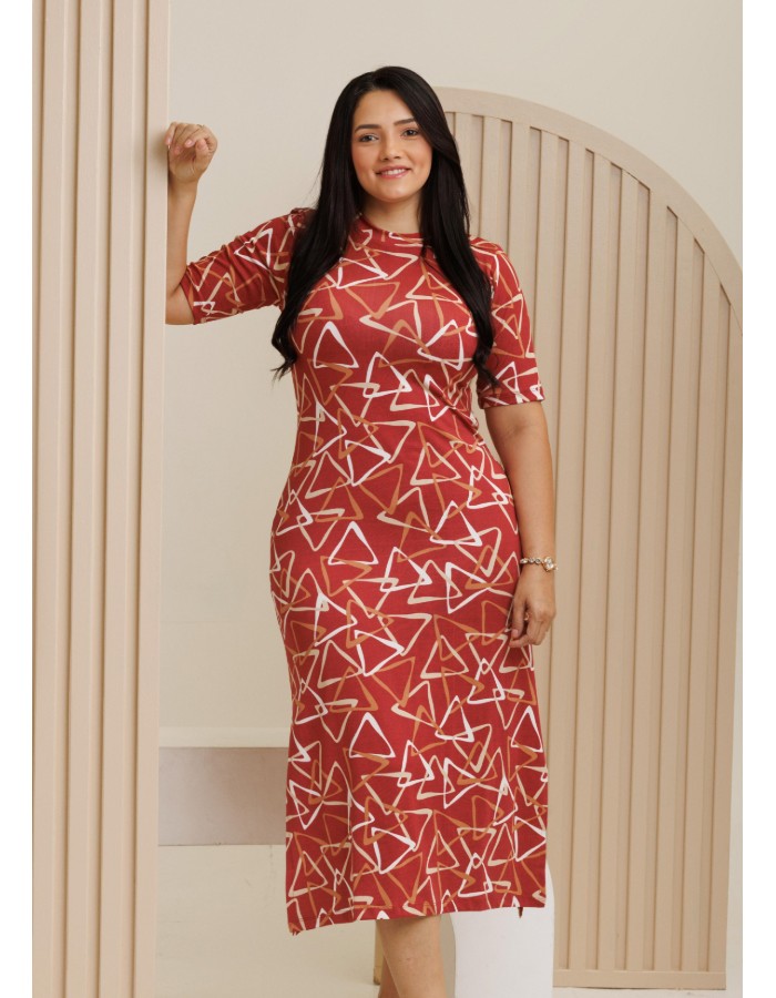 VESTIDO LÁPIS LONGUETE