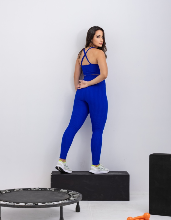 CONJ.CALÇA BOLHA COM TOP CRUZADO 