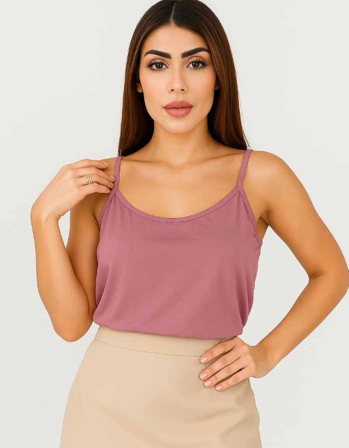 BLUSA ALCINHA SUEDE BÁSICA