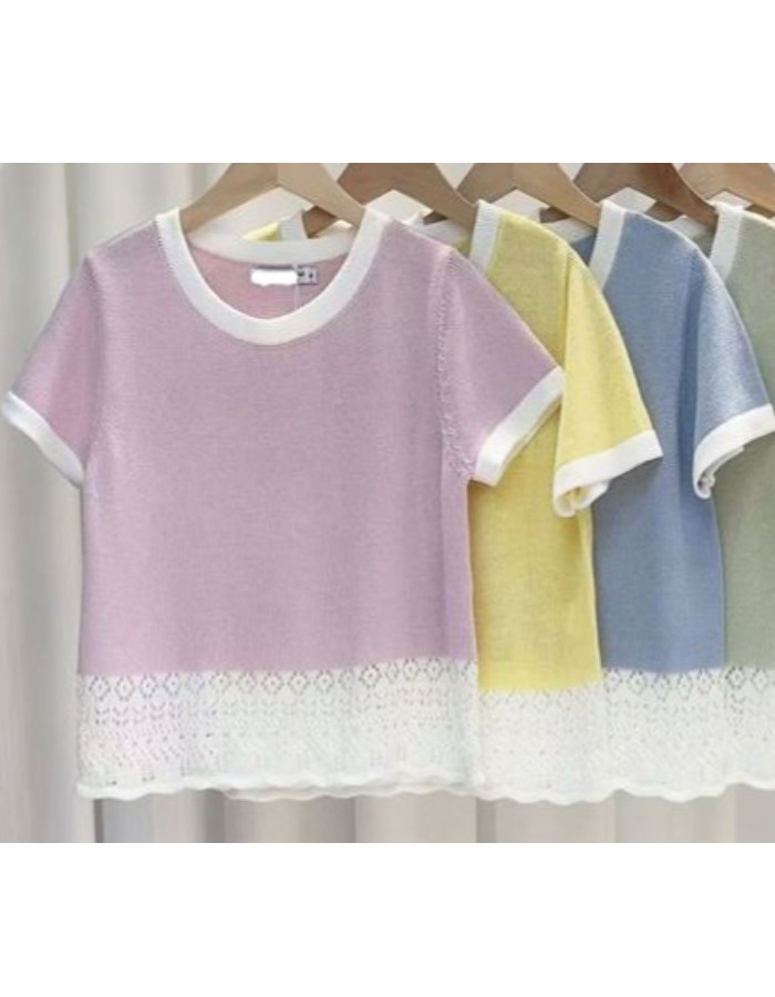 Blusa Tricot Bicolor