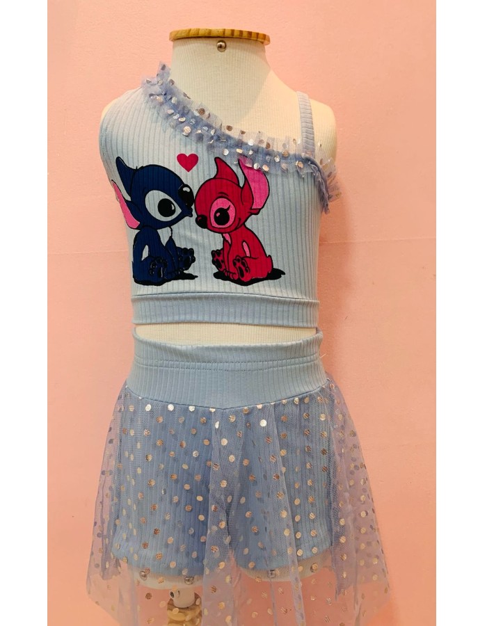 CONJUNTO SHORT SAIA TULE PERSONAGEM
