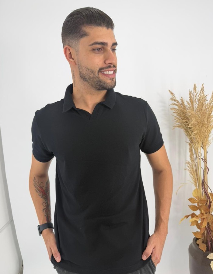 GOLA POLO V PIQUET 95% ALGODÃO 5% ELASTANO