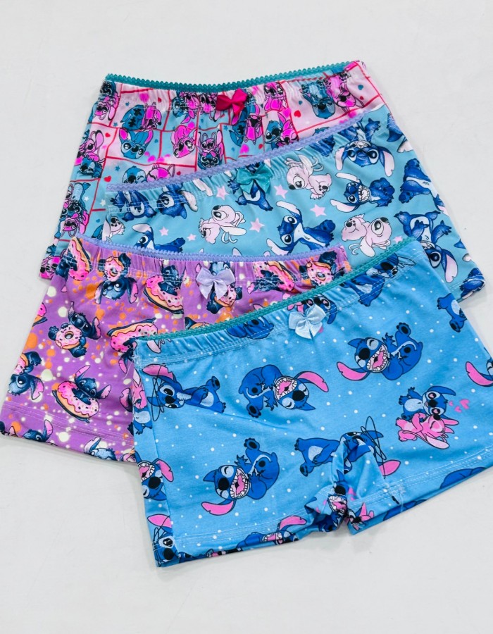 CALC. BOX INFANTIL KIT C/ 4 MICROFIBRA ESTAMPADA 201