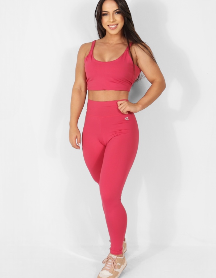 Conjunto Calça Top ROSA Goiaba