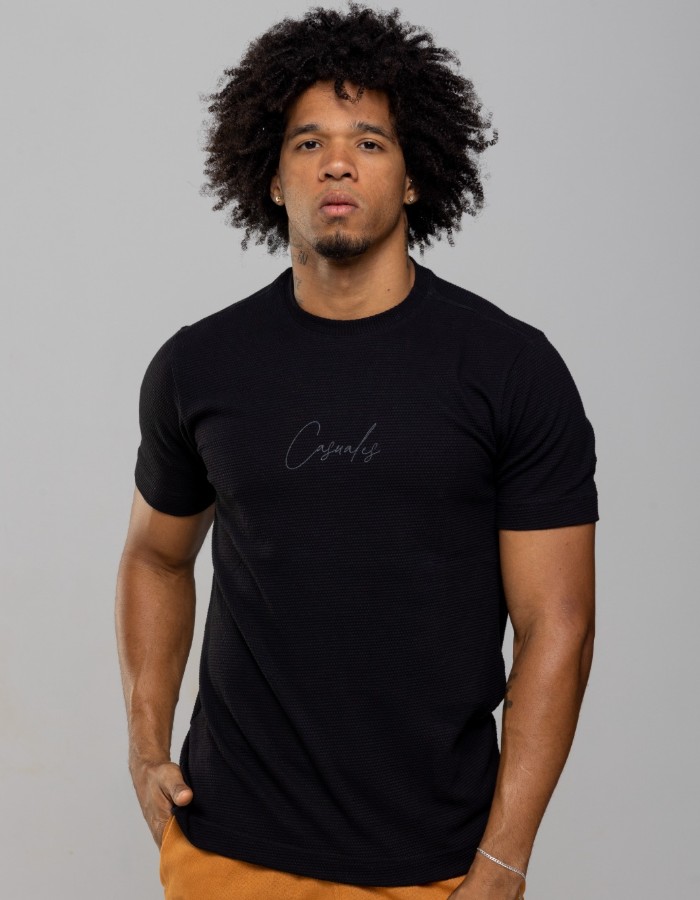 CAMISA TEXTURIZADA - LOGO CENTRAL