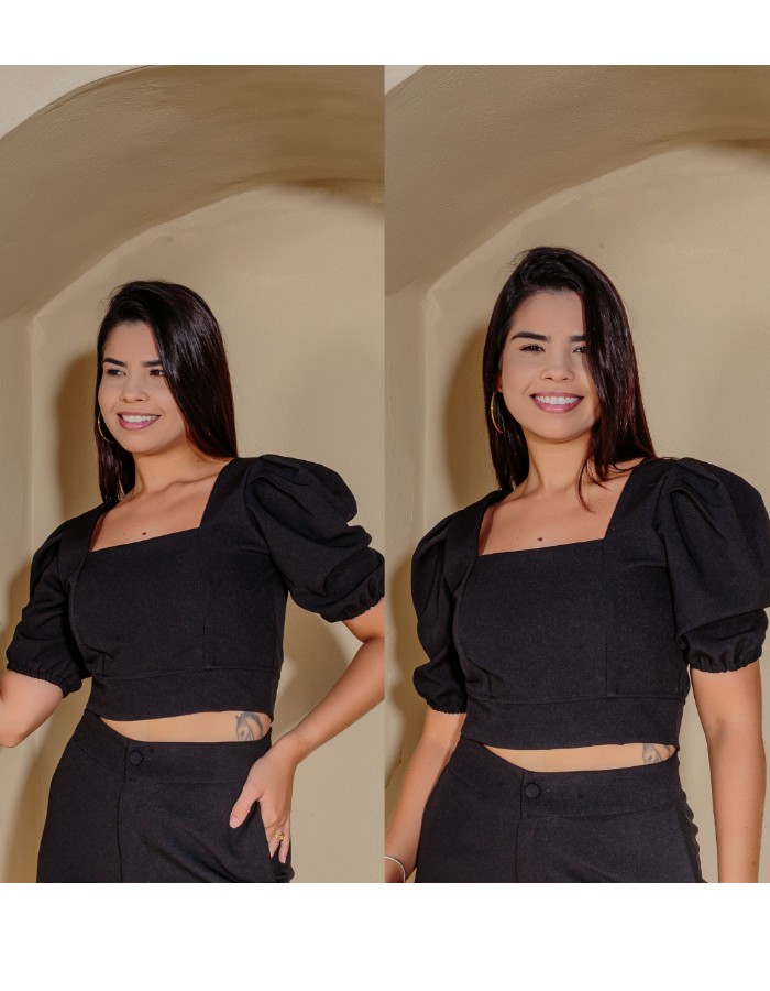 Blusa Manga Bufante 
