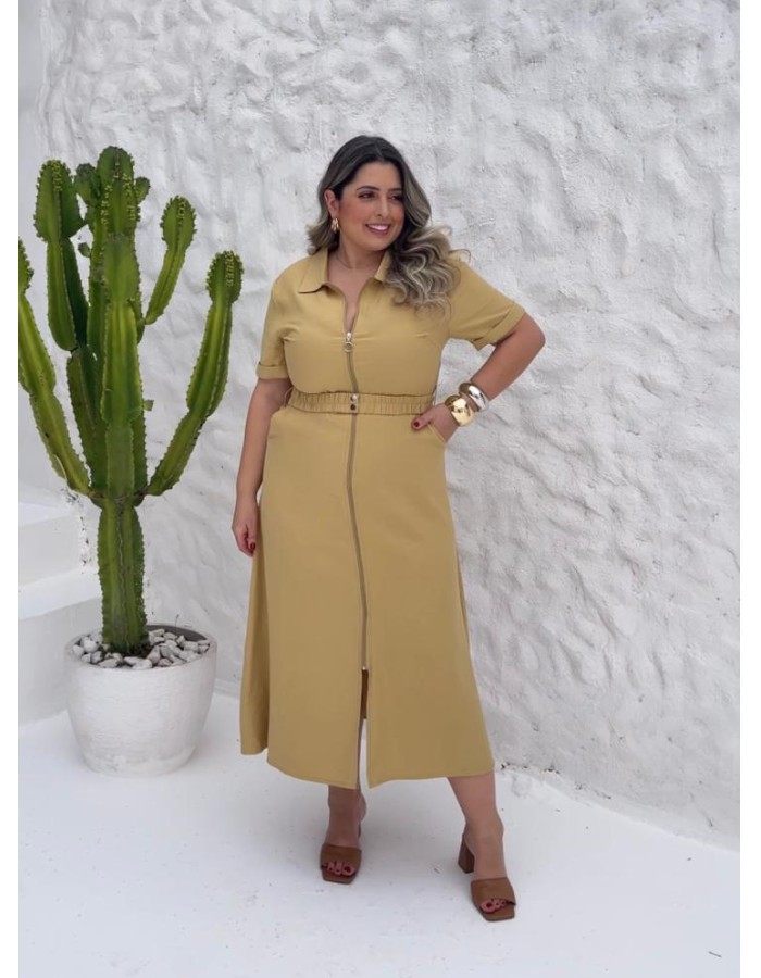 VESTIDO PLUS COM ZÍPER