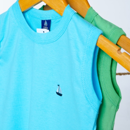 REGATA BORDADO BARQUINHO INFANTIL 