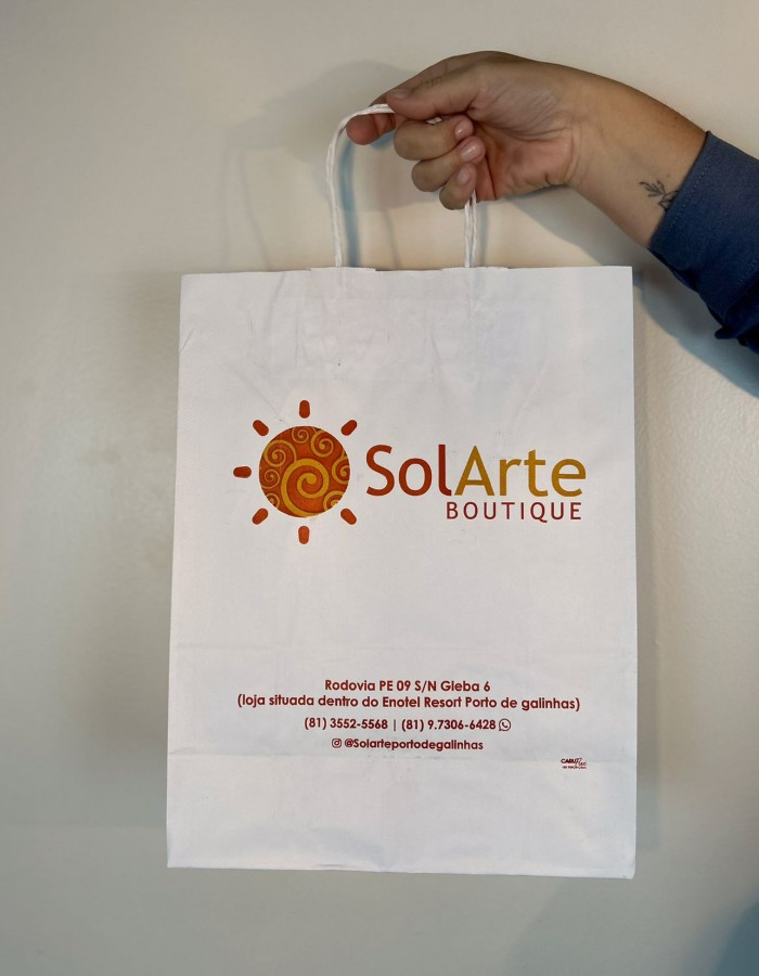 SACOLA ALÇA TORCIDA BRANCA 26X35X0,12