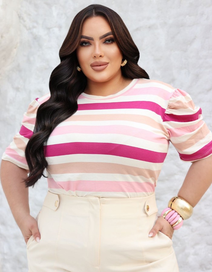 Blusa Emília c/ manga princesa 