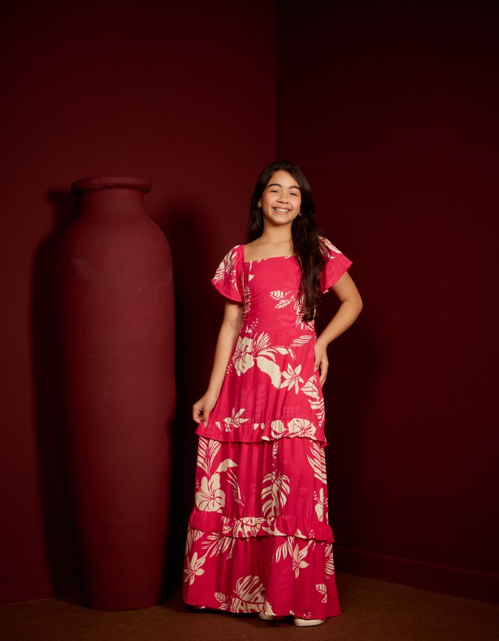 VESTIDO LONGO LASTEX NAS COSTAS/MANGA ( TEC. VISCOLINHO )