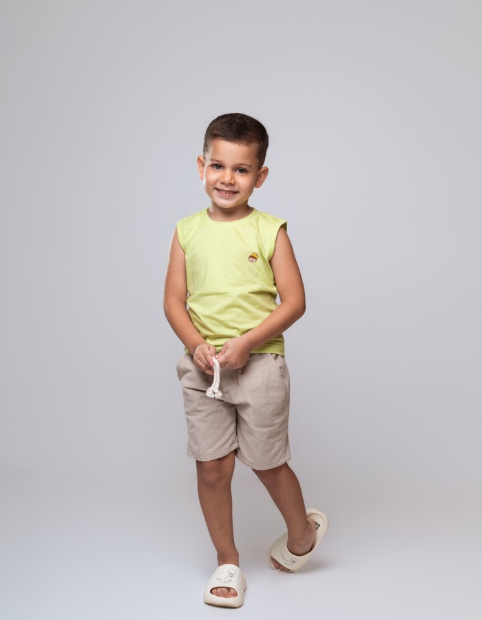 shorts mauricinho linho 100% algodão masculino infantil