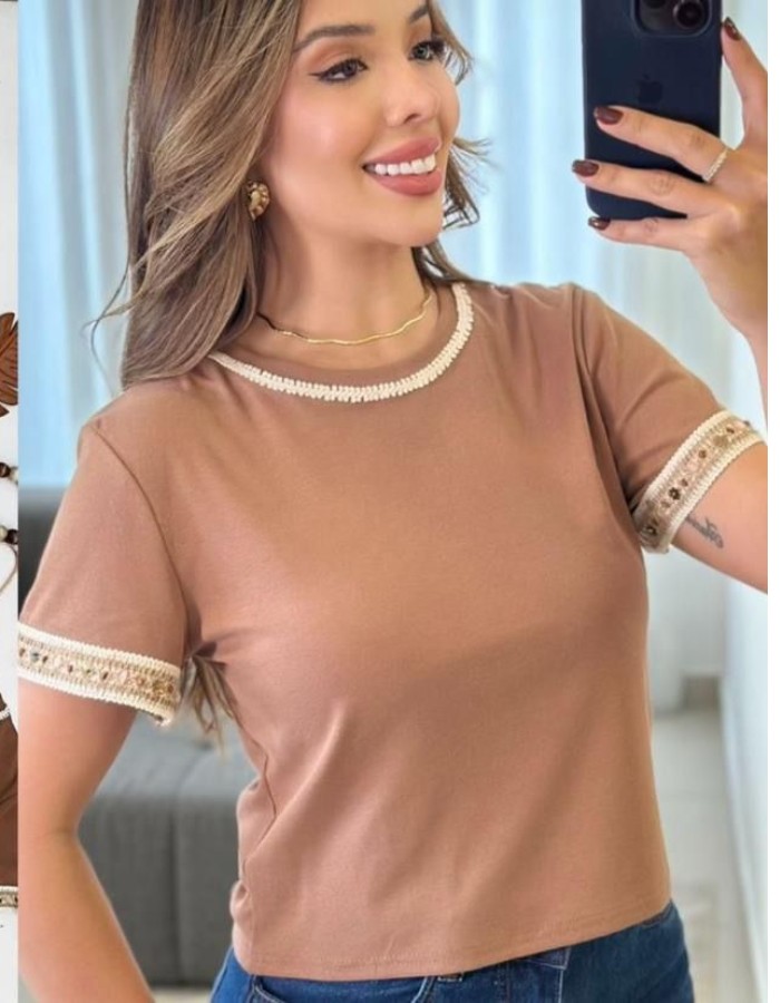 T-SHIRT ALGODÃO C/ ELASTANO