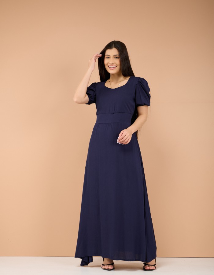 VESTIDO LONGO SAIA GODÊ( TEC. VISCOLINHO )