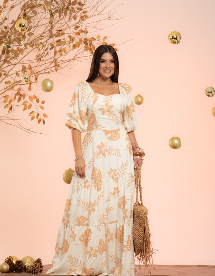 VESTIDO LONGO ( TEC. VISCOLINHO )