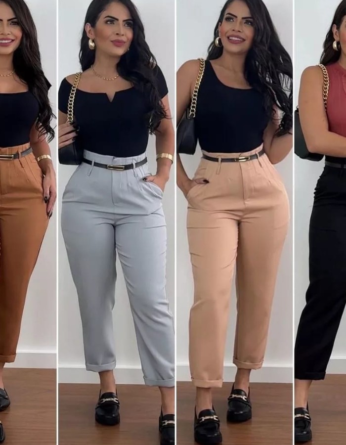 CALÇA ALFAIATARIA COM CINTO