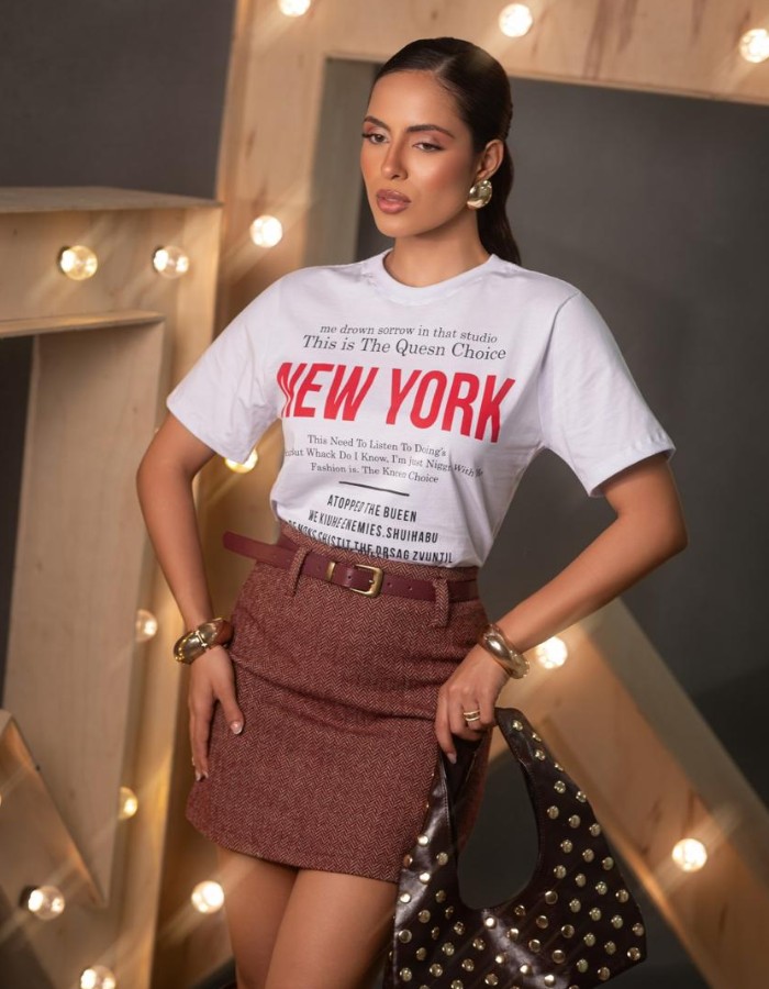 T-shirt estampa NEW YOUR