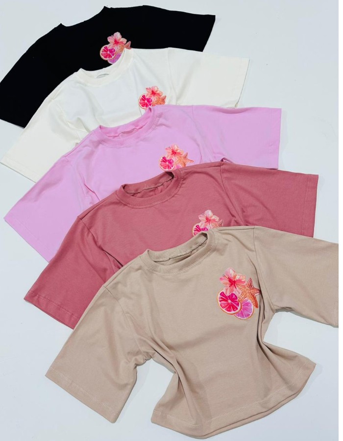 CROPPED OVER ESTAMPA PEQUENA ESTRELA DO MAR 