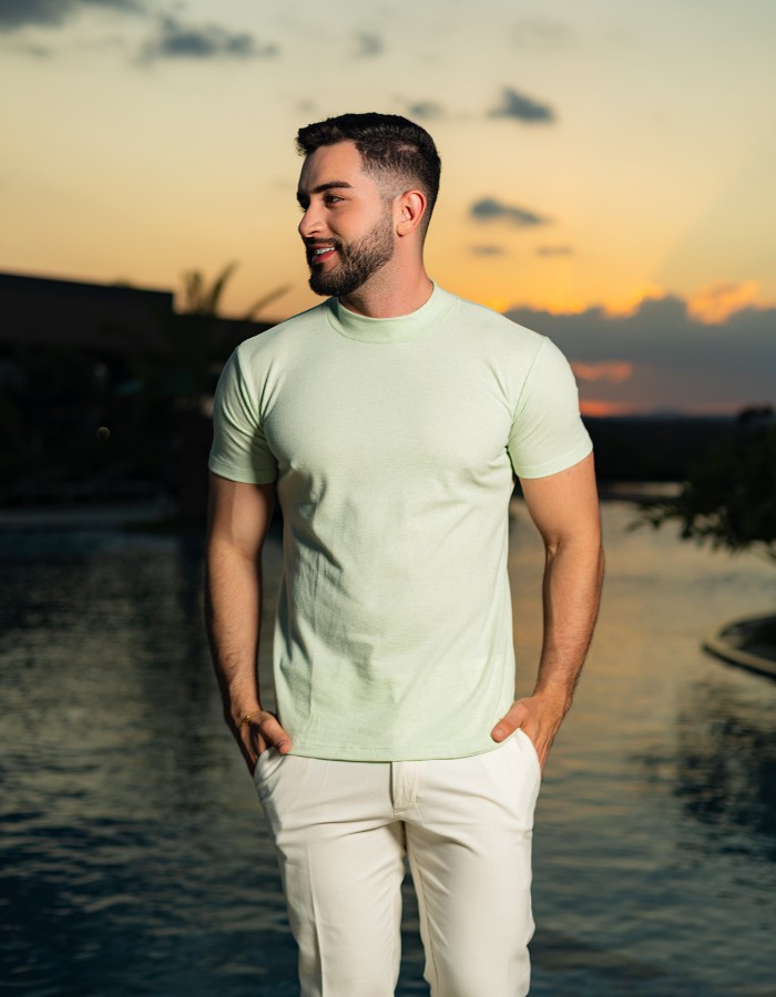 Camisa Básica Linho Texturizada (R: 1-B)