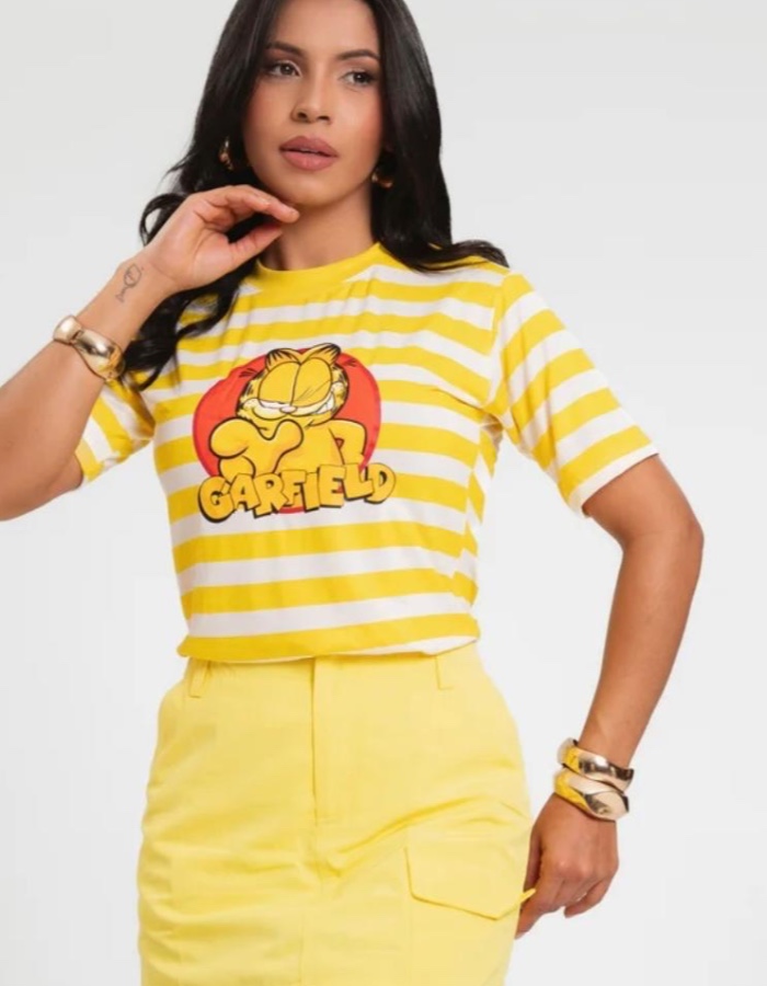 TEE GARFIELD PISCADINHA - 007