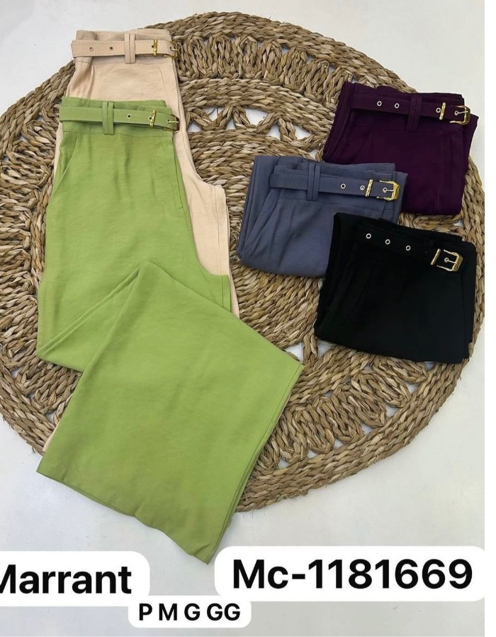 CALÇA PANTALONA TECIDO MARANTE