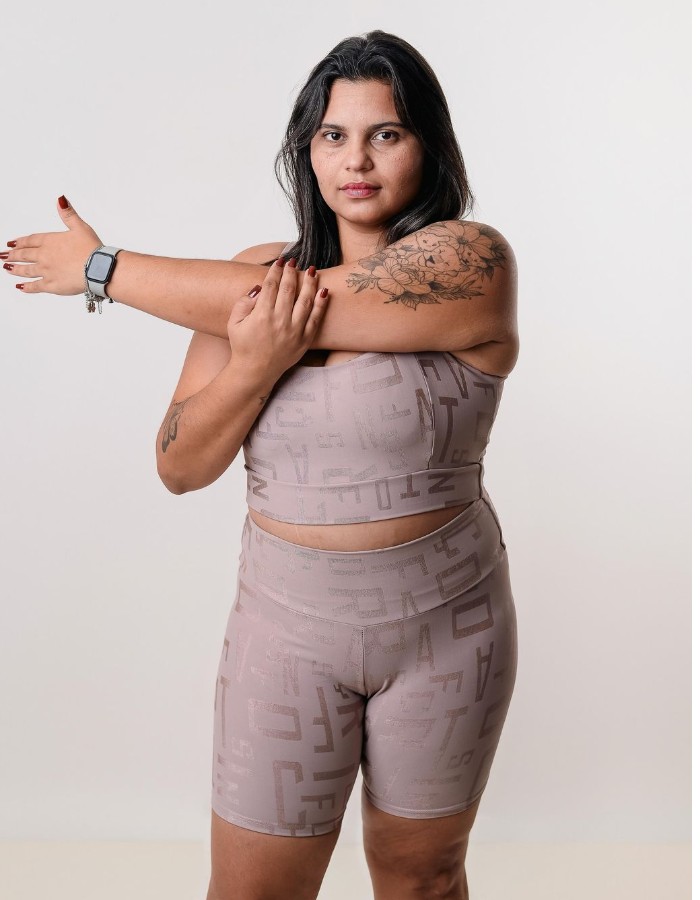 CONJ.SHORT LUIZA / TOP ALÇA LARGA